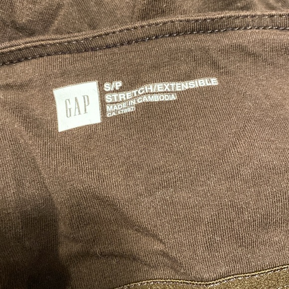 GAP chocolate brown cami tank shelf bra adjustable straps S - Picture 3 of 4